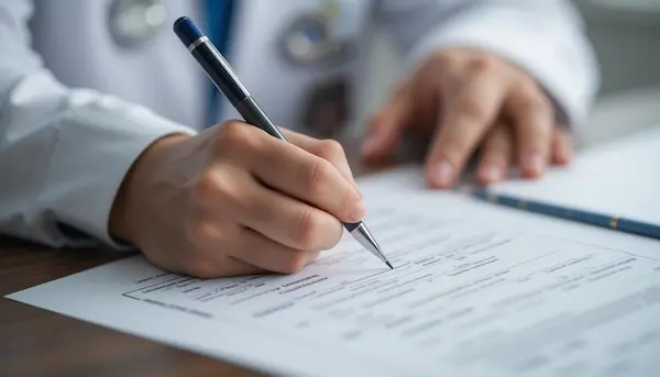 medico firmando consentimiento